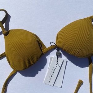 Vitamin A Matcha V EcoRib Sol Sliding Triangle Top